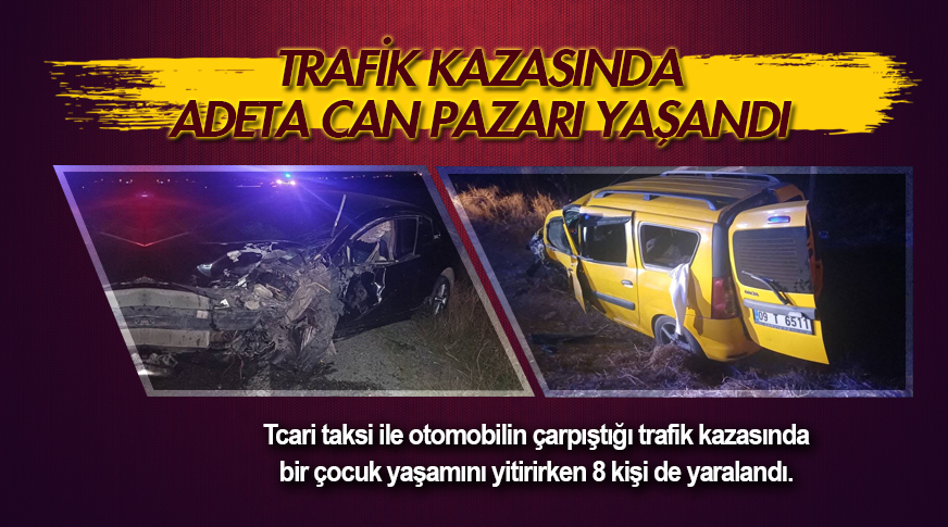 Afyonkarahisar'da trafik kazası: 1 ölü, 8 yaralı